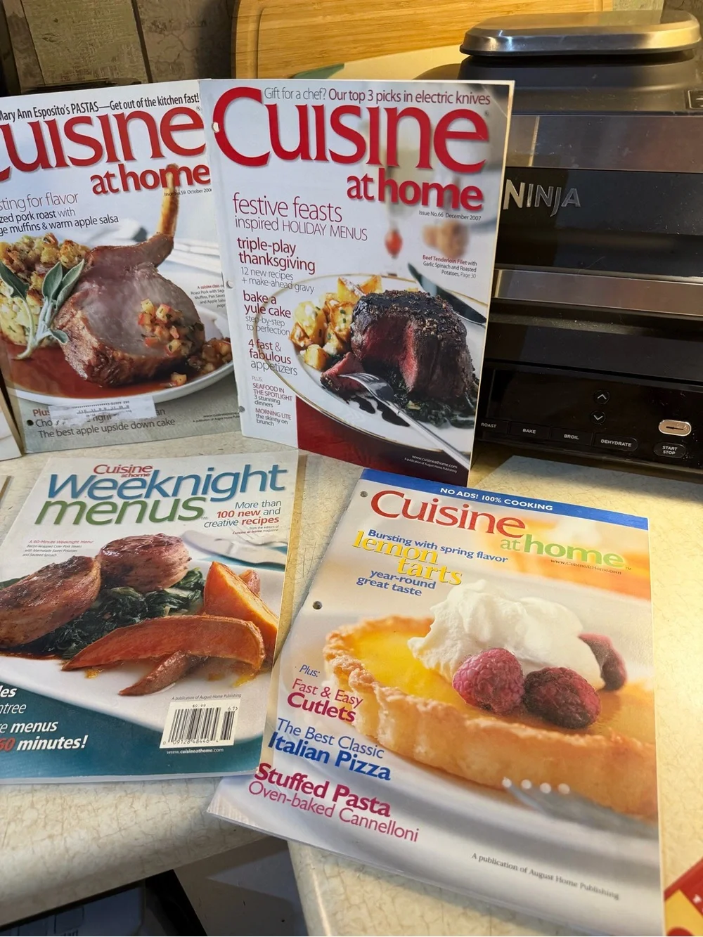 Cooking at Home/Cooking Light- 11 Magazine Lot- Recipes Cooking Illustrated